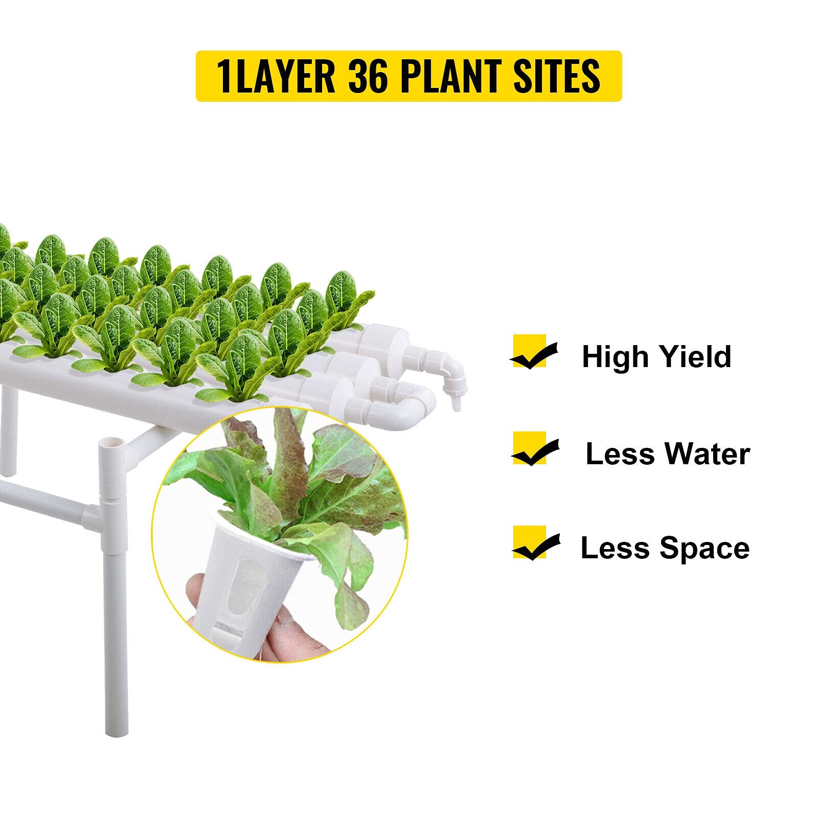 Amazon.com: Hydroponic Growing Pipe Kit 36/54/72/90/108 Holes